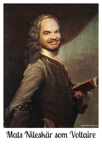 [Utförsäljning av äldre design] Mats Nileskär som Voltaire - A3 Poster
