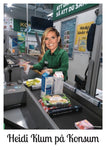 [Utförsäljning av äldre design] Heidi Klum på Konsum - A3 Poster