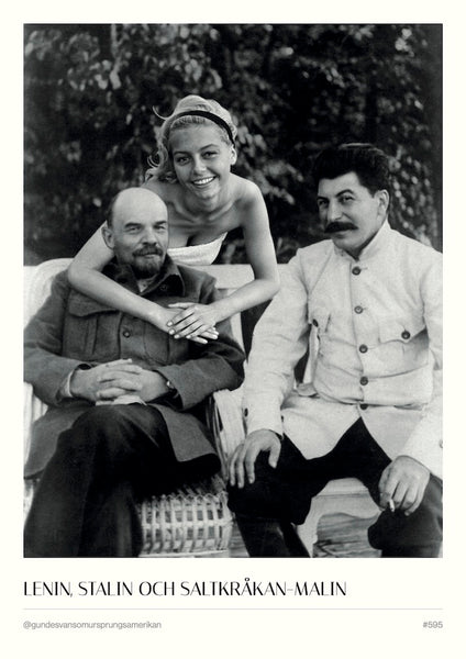 #595 - Lenin, Stalin och Saltkråkan-Malin - A3 Poster